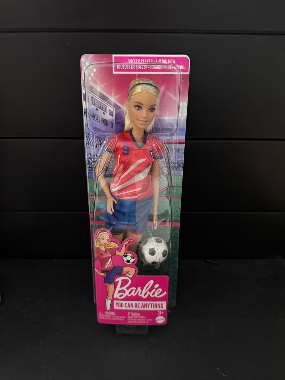 NEW Mattel BARBIE Doll You Can Be Anything - Soccer Player #9 Blonde USA Uniform - Picture 1 of 5